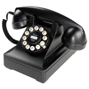 30's Retro Telefon - crni