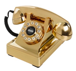 30's Retro Telefon - Gold