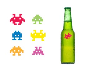 Markeri za čaše space invader