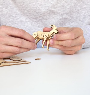 3D drvene puzle-koza