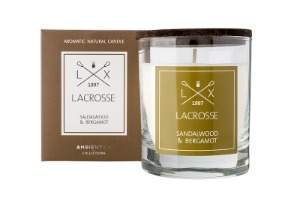 LaCrosse- mirisna sveća- SANDALWOOD & BERGAMOT 200g